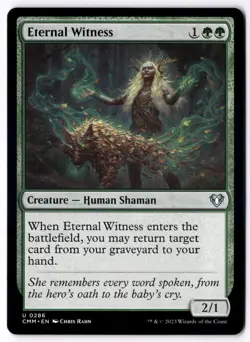 Eternal Witness CMM 286 Magic: The Gathering UC NM - Image 1