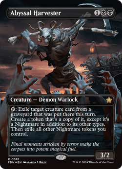 Abyssal Harvester (Borderless) (Mana Foil) [Foundations] Foil Near Mint - Image 1