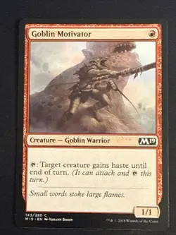1x Goblin Motivator (143) Core Set 2019 LP MTG Magic the Gathering x1 MKE - Image 1
