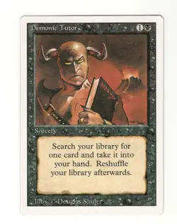 Demonic Tutor Mint condition Magic The Gathering 1994 Revised Edition - Image 1