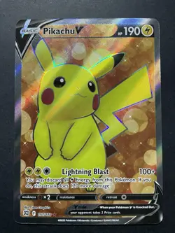 2022 Pokemon TCG SWSH English Brilliant Stars Pikachu V Full Art #157/172 - Image 1