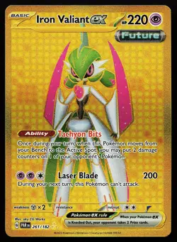 Iron Valiant ex 261/182 Hyper Rare Paradox Rift Pokemon Card - Image 1