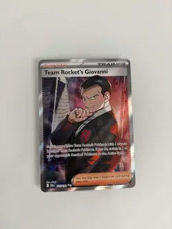 Pokemon Team Rockets Giovanni Full Art Holo Card Destined Rivals 225/182 NM - Image 1