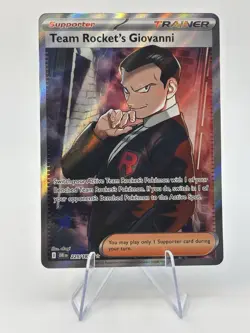 Team Rocket’s Giovanni 225/182 Pokemon Destined Rivals Full Art Ultra Rare NM! - Image 1