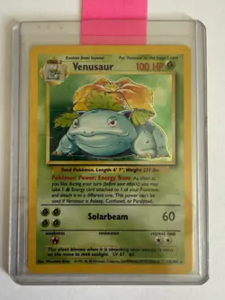 Pokemon TCG Venusaur 15/102 Base Set Holo Card WOTC Unlimited Excellent - Image 1