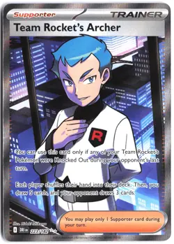 Team Rocket's Archer 223/182 Ultra Rare Destined Rivals Pokemon - Image 1