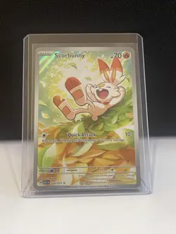 Pokemon TCG Scorbunny Full Art Holo Illustration Rare 225/217 70 HP Eng - Image 1