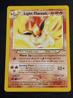 Light Flareon 46/105 Pokemon TCG Neo Destiny Rare Card Near Mint NM- - Image 1