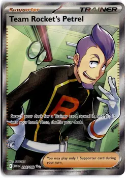 Team Rocket's Petrel 226/182 Ultra Rare Destined Rivals Pokemon NM - Image 1