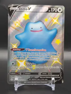 Pokemon - Ditto V SV118/SV122 - Shining Fates Shiny Vault Holo V - Image 1