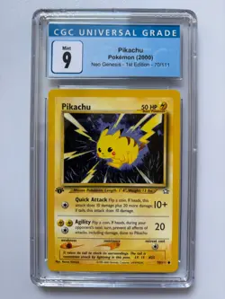 Pikachu 70/111 Neo Genesis 1st Edition CGC 9 Pokemon - Image 1