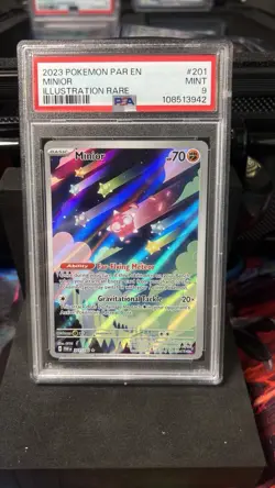 Pokemon TCG Minior 201/182 Illustration Rare PSA 9 Paradox Rift PAR EN - Image 1