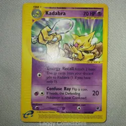 Pokemon Expedition Base Set 84/165 Kadabra - Uncommon - Damaged - Image 3