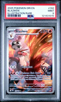 (PSA 9) Pokemon: Destined Rivals - Blaziken #192 [Illustration Rare] - Image 1
