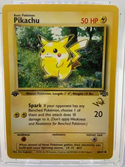 Pikachu 60/64 Jungle 1st Edition W Stamp CGC 7 NM Pokemon 1999 - Image 2