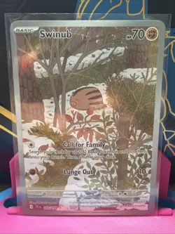 Pokemon Swinub 165/159 Illustration Rare Holo Journey Together Near Mint - Image 1