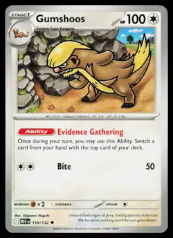 Gumshoos 110/132 Uncommon Mega Evolution Pokemon Near Mint - Image 1