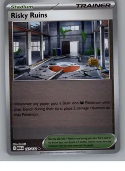 Risky Ruins 127/132 Uncommon Mega Evolution Pokemon Reverse Holo Near Mint - Image 1
