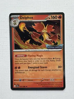 Pokemon Chaos Rising Delphox 013/086 Stamped Promo - Image 1