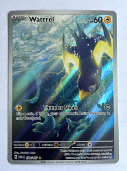 Pokemon TCG Wattrel 178/167 Twilight Masquerade Illustration Rare Holo - Image 1