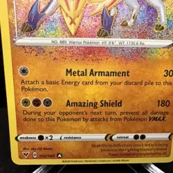 Pokemon TCG Zamazenta Amazing Rare 102/185 Vivid Voltage NM - Image 4