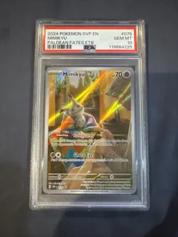 2024 POKEMON PALDEAN FATES ELITE TRAINER BOX PROMO #075 MIMIKYU PSA 10 - Image 1
