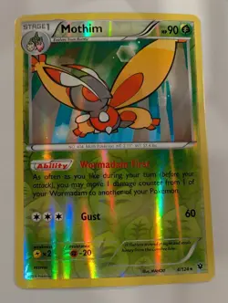 Mothim 4/124 - XY Fates Collide Pokemon Reverse Holo Foil Nice! - Image 1