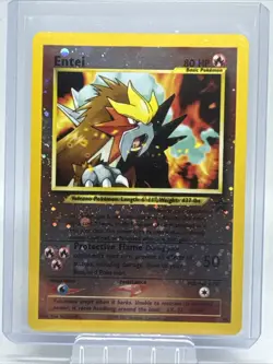 Entei Pokemon TCG 2000 Reverse HOLO #34 WOTC Black Star Promo - Image 1