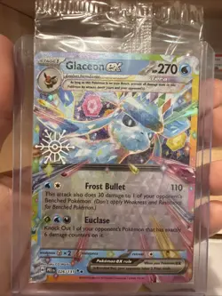 Pokemon Glaceon *STAMPED SEALED* ex 026/131 SV: Prismatic Evolutions Rare Holo - Image 1