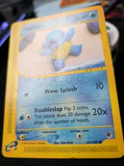 Squirtle 131/165 Non Holo from Pokemon Expedition HP YUKA MORII - Image 4
