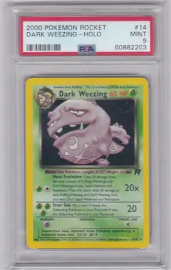 PSA 9 Dark Weezing Team Rocket Holo Rare Pokemon TCG - Image 1