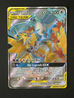 Pokemon TCG Moltres Zapdos Articuno GX 66/68 Full Art Hidden Fates - Image 1