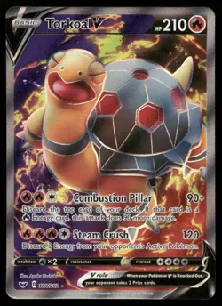 TORKOAL V 188/202 ULTRA RARE SWORD & SHIELD POKEMON NM/M - Image 1