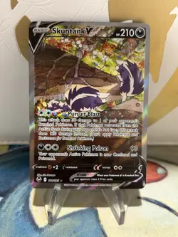 Skuntank V 181/195 Alt Art Silver Tempest Pokemon TCG NM - Image 1