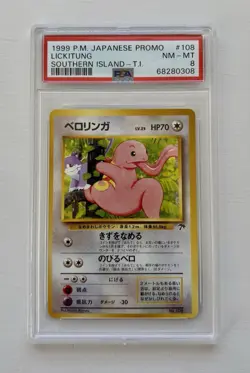 1996 Pokemon Japanese Promo Lickitung Southern Islands PSA 8 NM-MT - Image 1