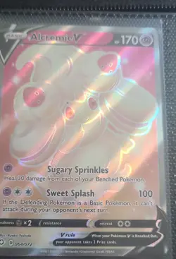 Pokemon- Alcremie V (Full Art) 064/072 Shining Fates Holo - Image 1