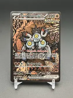 Pokemon Sandy Shocks EX Ancient 159/131 Sv: Prismatic Evolutions SIR Holo 220HP - Image 1
