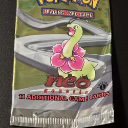 Pokemon Neo Genesis 1st Edition Meganium Opened/Empty Booster Pack 2000 WOTC - Image 4