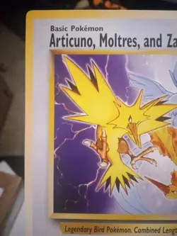 Pokemon Jumbo Promo Legendary Birds Vintage 1999 2000 Articuno Moltres Zapdos LP - Image 2