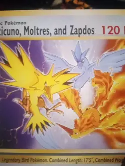 Pokemon Jumbo Promo Legendary Birds Vintage 1999 2000 Articuno Moltres Zapdos LP - Image 3