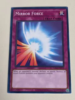 Yugioh - Mirror Force x 3 - NM - Plus Free Holographic Card - A - Image 2