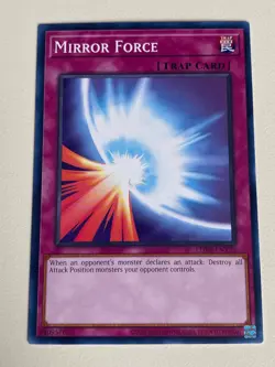 Yugioh - Mirror Force x 3 - NM - Plus Free Holographic Card - A - Image 3