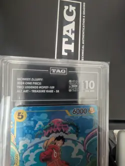 TAG Graded Gem Mint 10 Monkey.D.Luffy Two Legends Treasure Rare Card OP08-109 - Image 3