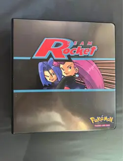 Pokemon Team Rocket Card Binder Wizards Of The Coast Vintage & 40 Sleeve Pages - Image 1