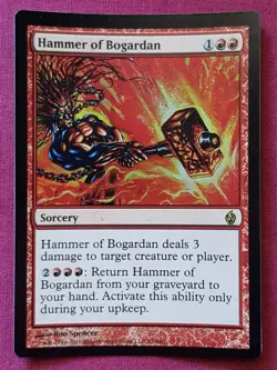 Magic The Gathering PDS FIRE AND LIGHTNING FOIL HAMMER OF BOGARDAN red card MTG - Image 1