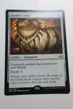 MTG Basilisk Collar x1- -Modern Masters 2017-Lightly Played - Image 1
