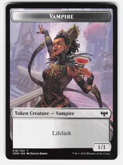 BLOOD // VAMPIRE (016) DOUBLE-SIDED TOKEN - Magic: The Gathering - BOROS LP - Image 1