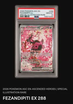 FEZANDIPITI EX 288/218 POKEMON ASCENDED HEROES SIR PSA 10 - Image 1