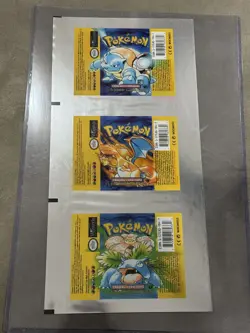 1st Edition Pokemon Base Set UNCUT Booster Pack WRAPPER Charizard Blastoise Ven. - Image 1
