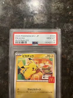 Pikachu 20/M-P Japanese McDonald’s Promo – PSA 10 GEM MINT Pokemon - Image 2